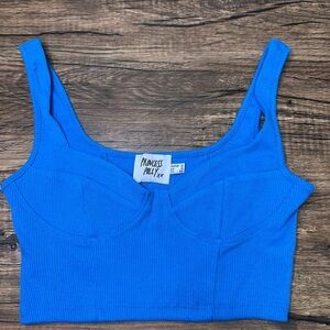 Princess Polly Blue Crop Top